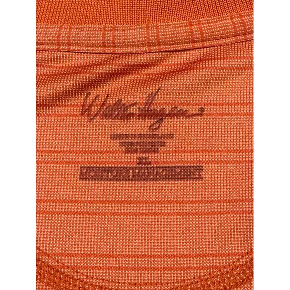 Walter Hagen Mens Orange Striped Polo Shirt Size XL - Picture 3 of 7